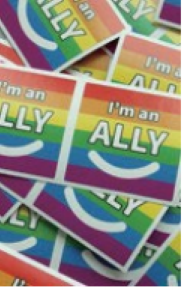 LGBTQ の方たちに共感し
寄り添うことを表明する
「アライ表明ステッカー」